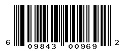 UPC barcode number 609843009692