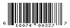 UPC barcode 610074002277