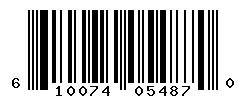 UPC barcode number 610074054870