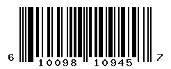 UPC barcode number 610098109457