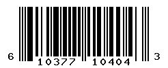 UPC barcode number 610377104043