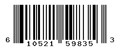 UPC barcode 610521598353
