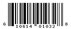 UPC 610614010328 barcode image