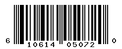 UPC barcode number 610614050720