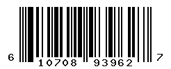 UPC barcode number 610708939627