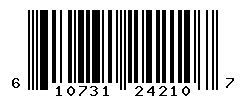 UPC barcode number 610731242107