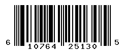 UPC barcode 610764251305