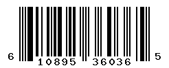 UPC barcode number 610895360365
