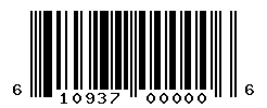UPC barcode number 610937000006