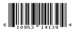 UPC barcode number 610953141394