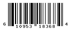 UPC barcode number 610953183684