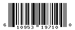 UPC barcode number 610953197100