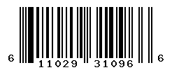 UPC barcode number 611029310966