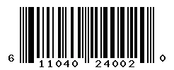 UPC barcode 611040240020