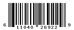 UPC barcode 611040269229