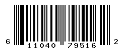 UPC barcode number 611040795162