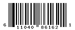 UPC barcode number 611040861621