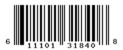 UPC barcode number 611101318408