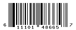 UPC barcode number 611101486657