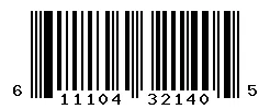 UPC barcode 611104321405