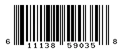UPC barcode 611138590358