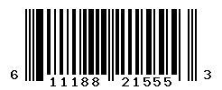 UPC barcode number 611188215553