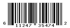 UPC barcode number 611247354742