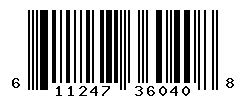 UPC barcode number 611247360408