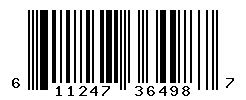 UPC barcode number 611247364987
