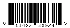 UPC barcode 611407209745