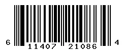 UPC barcode 611407210864