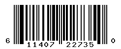 UPC barcode number 611407227350