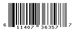 UPC barcode 611407363577