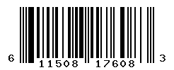 UPC barcode number 611508176083