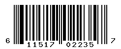 UPC barcode number 611517022357