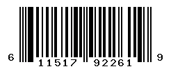 UPC barcode 611517922619