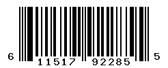 UPC barcode 611517922855