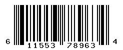 UPC barcode number 611553789634
