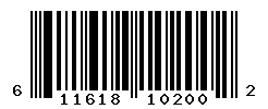 UPC barcode number 611618102002