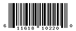 UPC barcode number 611618102200