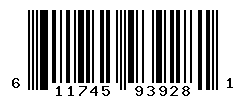 UPC barcode number 611745939281