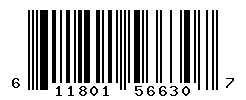 UPC barcode number 611801566307