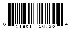 UPC barcode number 611801567304