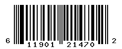 UPC barcode number 611901214702