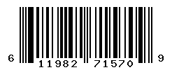 UPC barcode number 611982715709