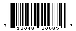 UPC barcode number 612046506653