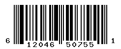 UPC barcode number 612046507551