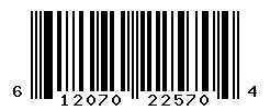 UPC barcode number 612070225704