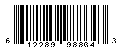 UPC barcode number 612289988643