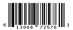 UPC barcode number 613008725761